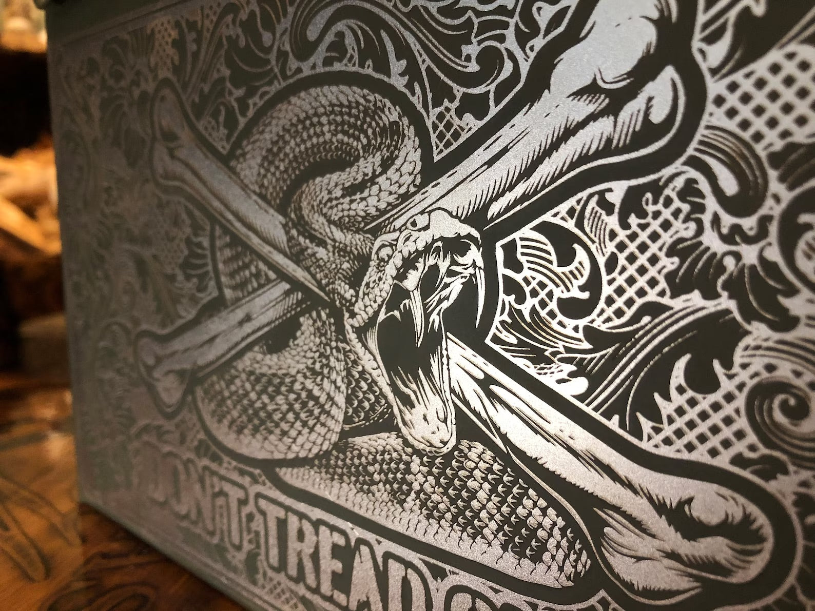 Dont Tread On Me - Customized 50 cal ammo can laser engraved on all sides