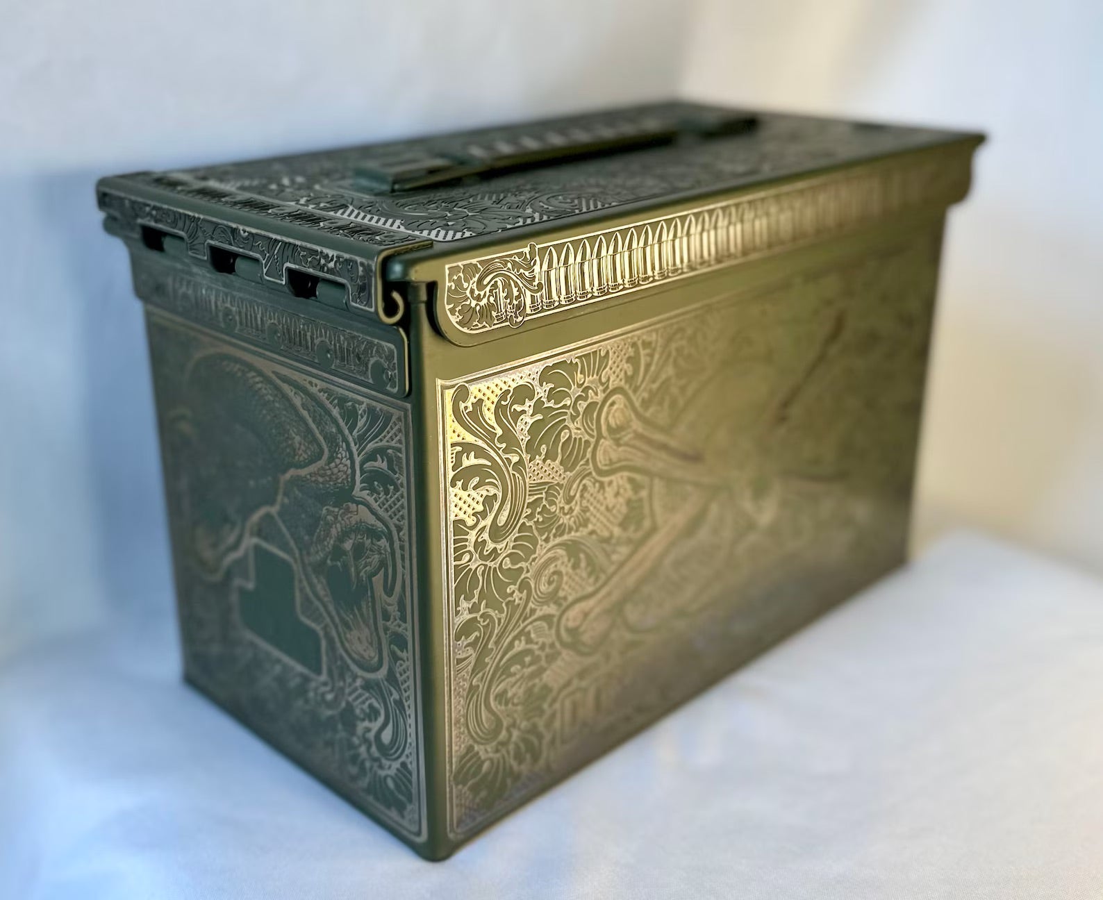 Dont Tread On Me - Customized 50 cal ammo can laser engraved on all sides